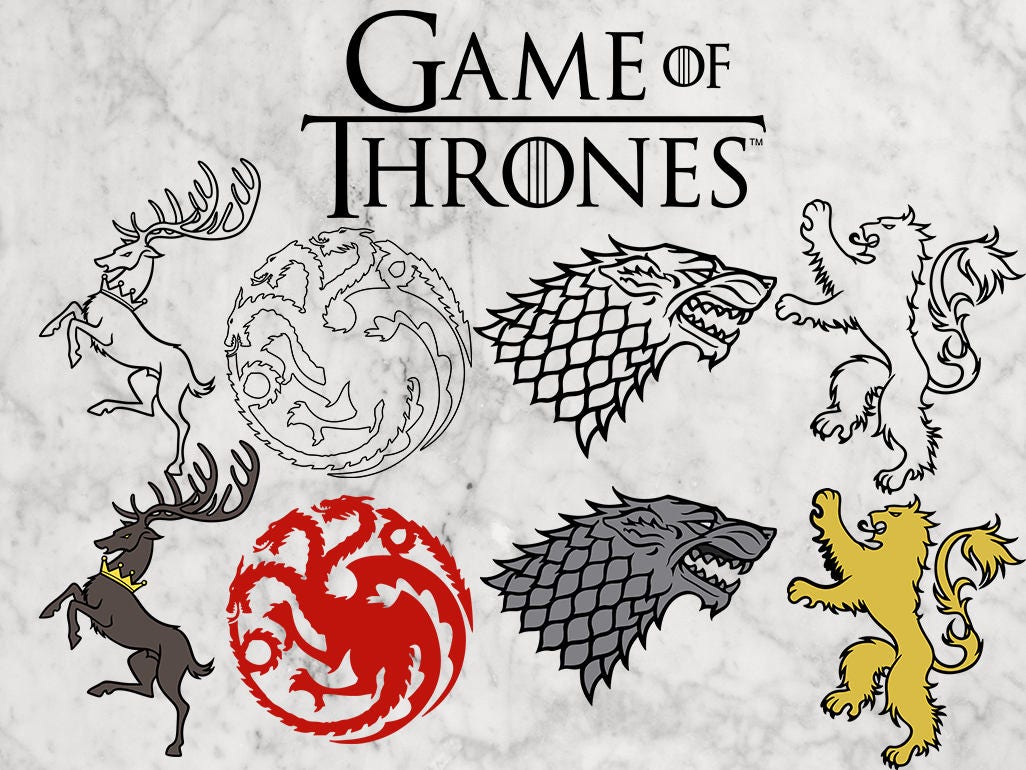 Game of thrones Svg Game of thrones Clip art dfx eps & png for Cr...