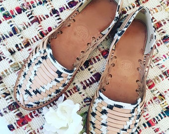 Chichi-Woven Leather Huarache Sandals