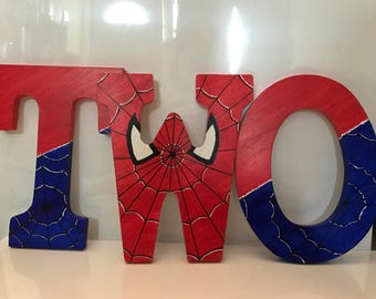 Spider Man Letters | Etsy