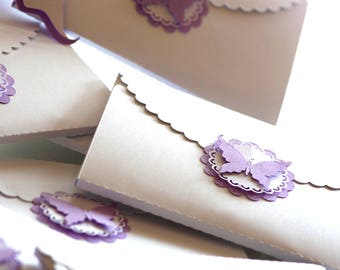 INVITI PARTECIPAZIONI FARFALLE butterfly invitation cards invito personalizzato matrimonio nozze battesimo baby shower comunione compleanno