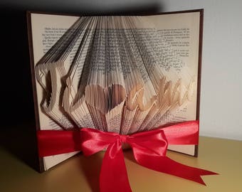 Libro decorativo - TI <3 AMO - Idee regalo . Book art - Folder book