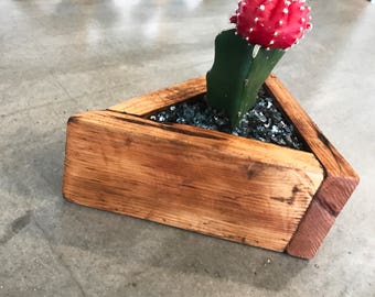 Succulent Reclaimed Wood Triangle Planter, Succulent Planter, Reclaimed Wood Planter, Cacti, Succulents, Barn Wood, Planter