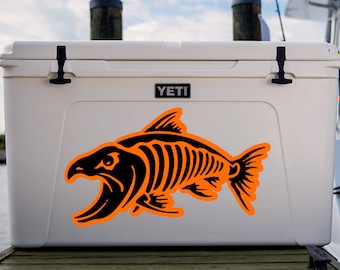 Bone Fish Sticker, Bone Fish Decal, Decals For Yeti Coolers, Kayak Decal, Boat Decals, Fishing Decals, Fish Stickers, Yeti Decal, Fishing