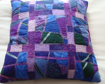 Cushion crazy quilted patchwork