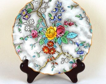 Set of 8 Antique Patricia Spode bread and butter plates