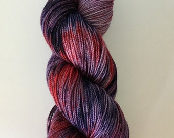 Melisandre, Game of Thrones Inspired Sock Yarn, Hand Dyed Sock Yarn, Tonal Variegated Sock Yarn, Red Woman Hand Dyed Sock Yarn
