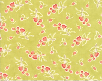 Coney Island - Posies in Limesicle Green: sku 20282-17 cotton quilting fabric by Fig Tree and Co. for Moda Fabrics - 1 yard