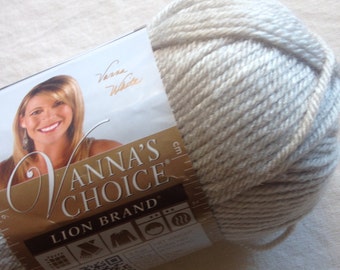Lion Brand Vanna's Choice worsted weight in linen, destash yarn