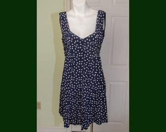 Vintage 50’s Gabar Navy Blue Polka Dot Bathing Suit Playsuit