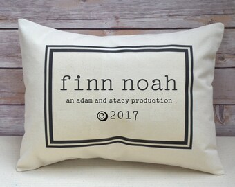 Trendy baby, personalized pillow, best baby girl gift, best baby boy gift, greatest adventure, new baby wishes, goddaughter, twin baby gift