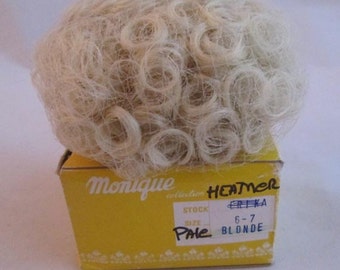 PALE BLOND Heather Doll Wig Size 6/7 From Monique Trading Corp. New In Box Will Fit BJD