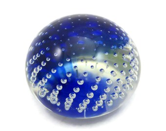 Murano Glass Paperweight - Archimede Seguso Italy Controlled Bubble