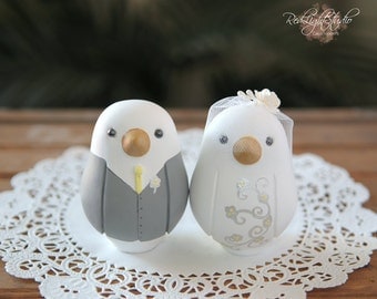 Love Bird Wedding Cake Topper - Medium