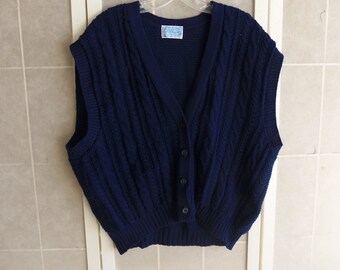 Vintage Pendleton Dark Blue Men's Sweater Vest, Size 3X