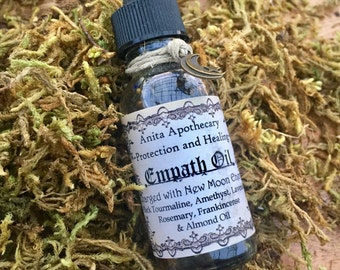 Empath Oil~Protection Ritual Oil, Witchcraft Magick Black Tourmaline Amethyst Wicca Witch Oil Moon Goddess Apothecary