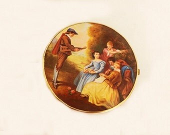 Vintage Compact Mirror, Purse Compact, Purse Compact, Western Germany, Ladies Accessories, Womens Accessories, German Accessories