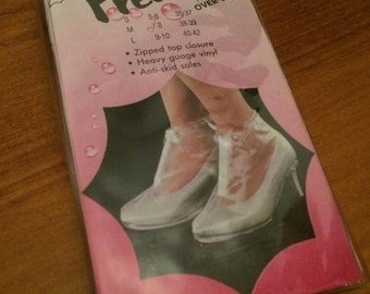 Vintage 50's/60's Freasy Over-Shoes for High Heels (Rain Boots/Protectors/Galoshes) Large 9-10