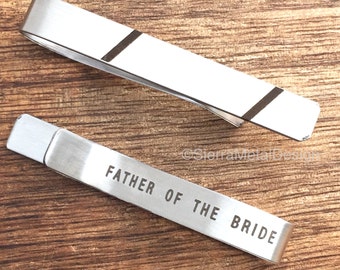 Father of the Bride Tie Clip Tie Bar Father of the Bride Engraved Tie Clip Father Gift Father of Bride Gift Brides Dad Parent Wedding