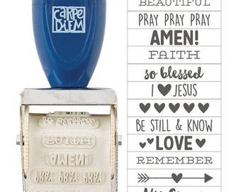 Faith Rotary Stamp 12 Designs Simple Stories (7720) Bible Journaling