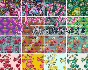 Floral Retrospective - Fat Quarter Bundle by Anna Marie Horner - Full Collection - 16 prints