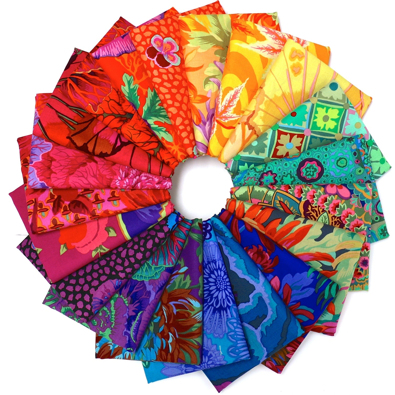 Kaffe Fassett Fat Quarter Fabric Bundle 20 FQs in Rainbow