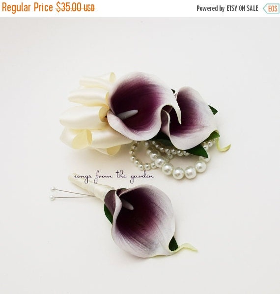 Winter Sale Real Touch Picasso Calla Lily by SongsFromTheGarden