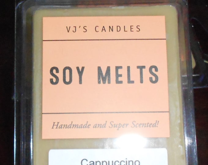 Three Packages of Scented Wax Melts for Wax Melt Warmers: Cantaloupe, Cappuccino Mocha and Caramel Apple