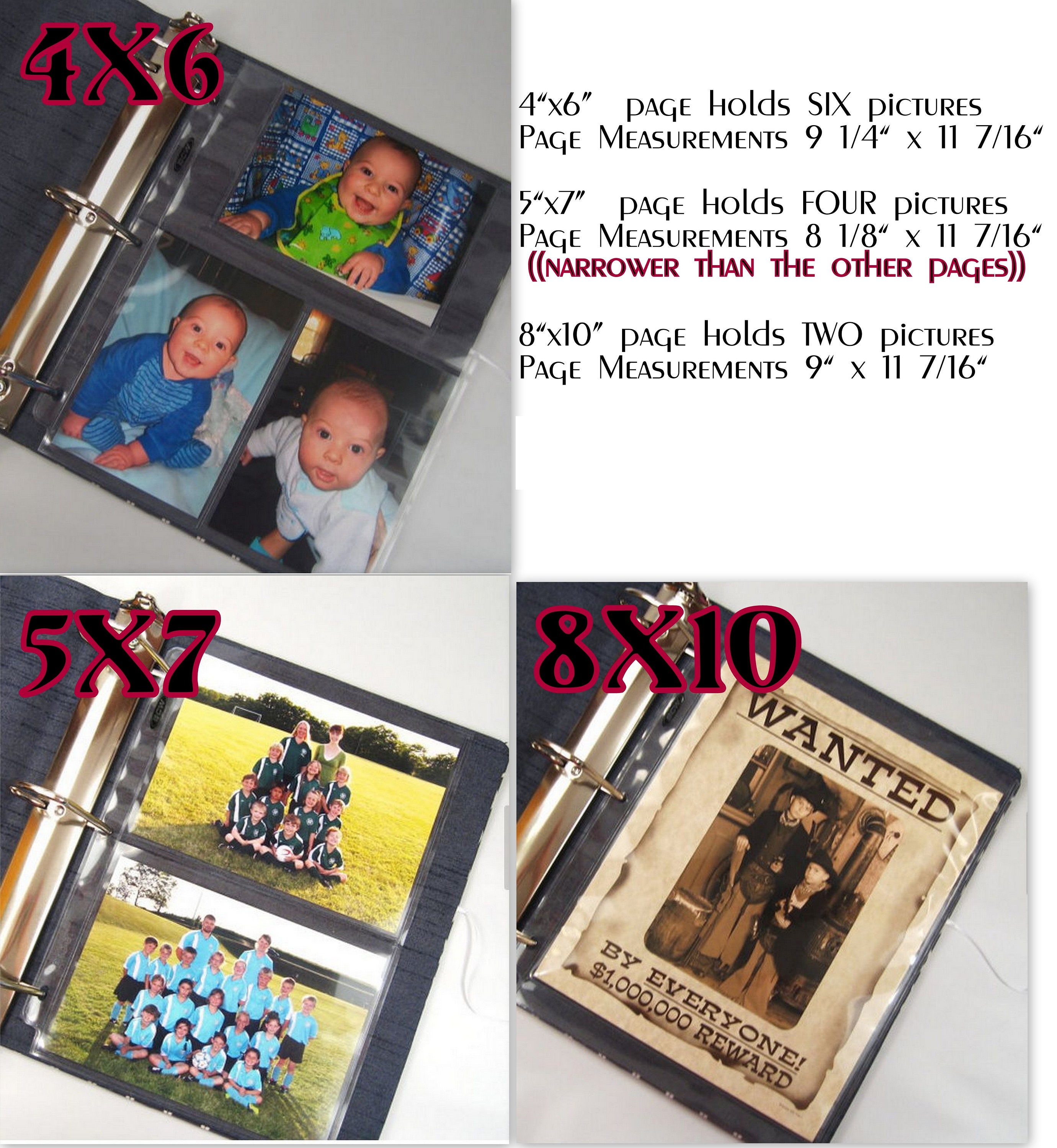 Baby photo album personalized Photo Album boy baby album Large 4x6 5x7