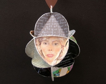 Joni Mitchell Album Cover Ornament Made Of Record Jackets Egg Shaped