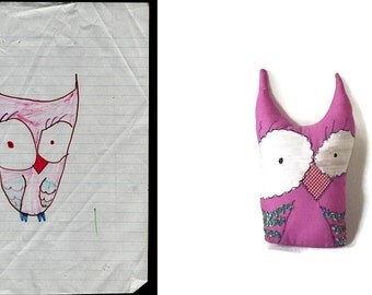 etsy drawing into stuffed animal