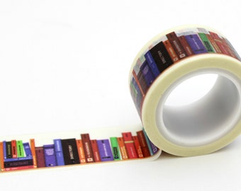 Books Washi Tape - library masking tape - planner stickers -school planner- scrapbooking-books stickers-craft supplies-Love My Tapes-LMT8336