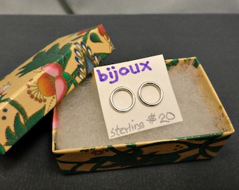 Sterling Silver Circle Post Earrings