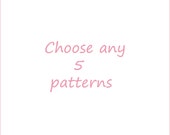 Choose any 5 embroidery patterns