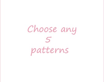 Choose any 5 embroidery patterns