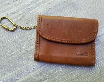 Vintage Coach Brown Leather Wallet Change Purse ID Wallet