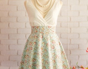White dress white lace dress Blue Green dress Green party dress Green bridesmaid dresses Green floral bridesmaid dresses Green sundress