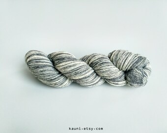 1 ply Lace Weight Kauni Wool Yarn 8/1, Self Striping, Dark Grey and Grey Gradient