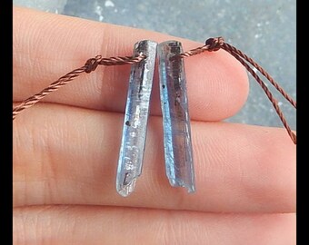 New,Nugget Blue Kyanite Gemstone Earring Bead,22x4x2mm,1g