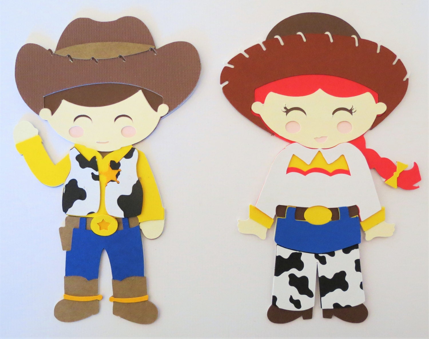Toy Story Woody and Jessie Paper Die Cut Paper Doll Scrapbook