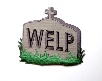 WELP patch - sad and defeated iron on death patch, highly goth