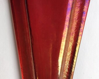 Small Fused Glass Wall Vase
