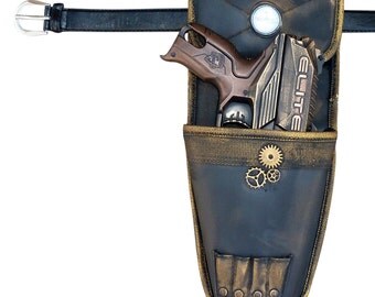 Steampunk TOY gun Nerf Elite Disruptor soft dart toy Holster-belt Cyber gothis cospla Vampire Zombie Man