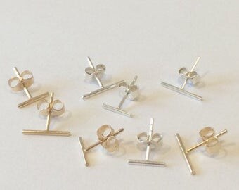 Gold Bar Studs, Bar Earrings, Tiny Earrings, Sterling Silver, Gold Filled, Line Earrings, Stick Earrings, Minimalist, Geometric Studs