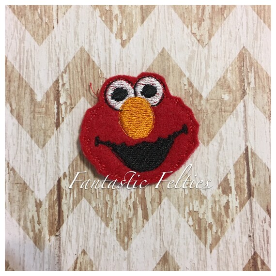 Elmo Feltie Felt applique Embroidered Felt UNCUT