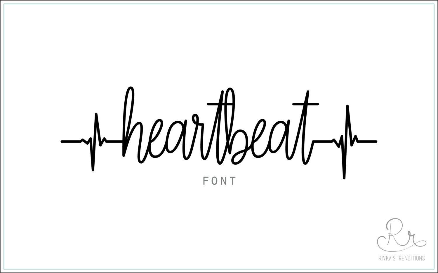heartbeat lettering