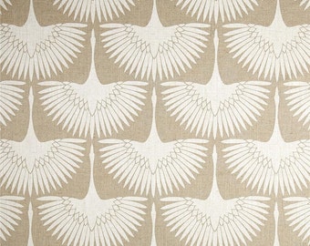 Ivory White and Linen Pillow Covers in Genevieve Gorder Flock Linen Circa Chalk