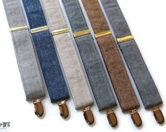 Linen Suspenders~Groomsmen Accessory~HoBo Ties~Groom~Wedding Suspenders~Natural Linen~Mens suspenders~Wedding Accessory