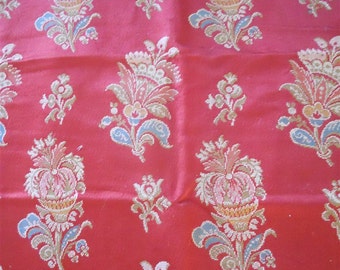Antique French fabric textile floral decor