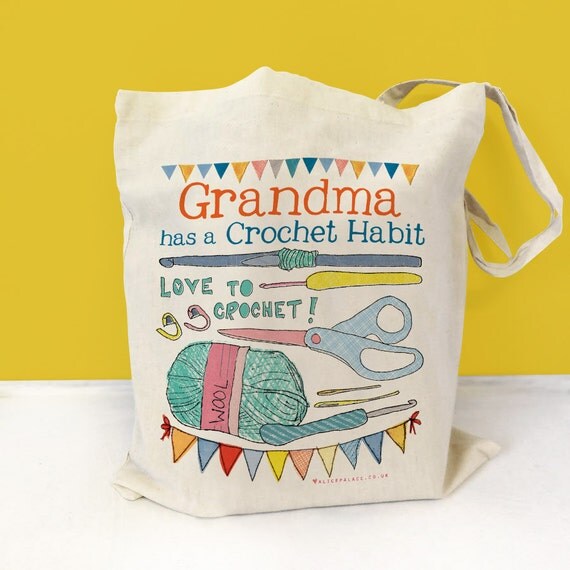 Personalised crochet bag crocheting crochet hook storage