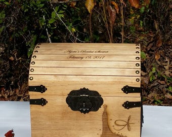 Card Box, Bridal Shower, Wedding Card Box, Medium Size Card Box, Words of Wisdom Box, Anniversary Card Box